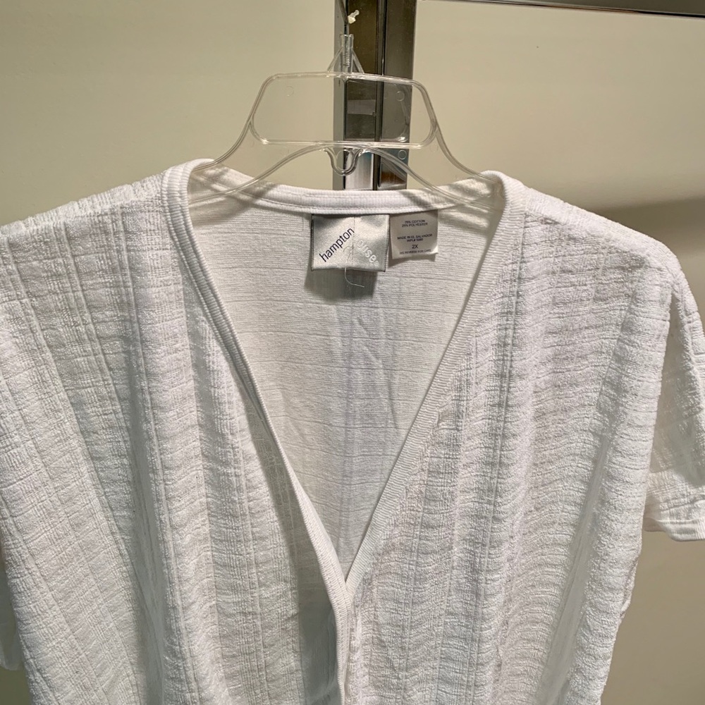 Hampton House New White Terry Robe - Picture 2 of 3